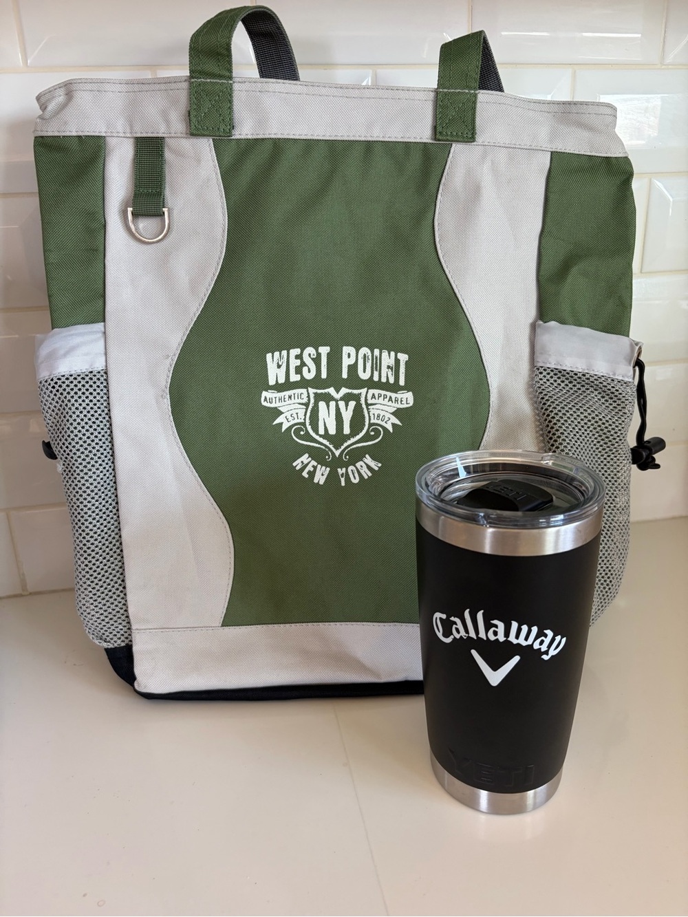 NEW Large West Point New York Authentic Apparel USA Shoulder Tote Bag Zip Top